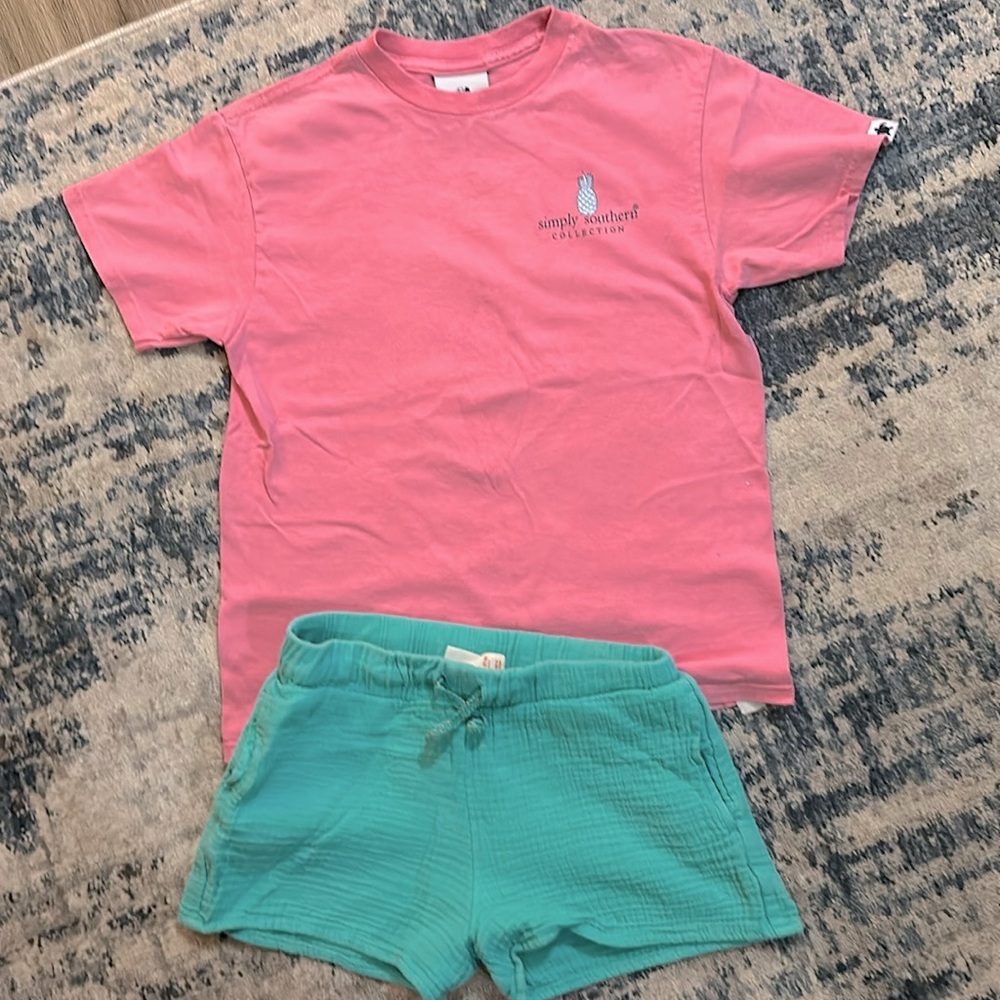 ❣️Girls Simply Southern Tee•Cat & Jack Shorts❣️